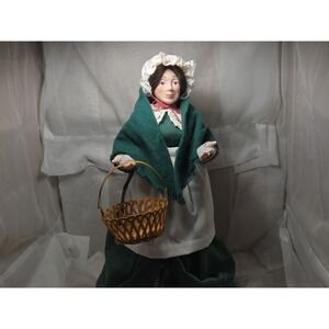 Department 56 Heritage Village Dickens Mrs Cratchit 18in Doll with Basket Box